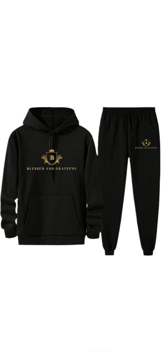 Men pullover hoodie set